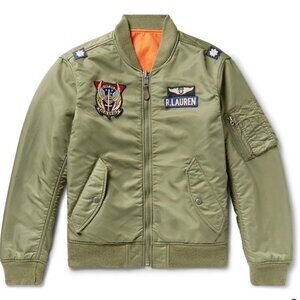Polo Ralph Lauren MA-1 Patch Bomber Jacket Size Medium